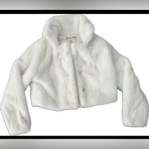 Girls Faux Fur Jacket - size girls 10
